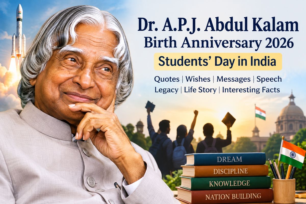 APJ Abdul Kalam Birth Anniversary 2026 Students Day India