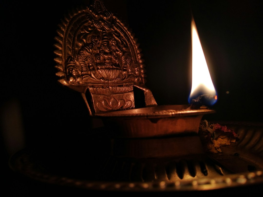 Traditional Indian oil lamp for Aippasi Masam 2026