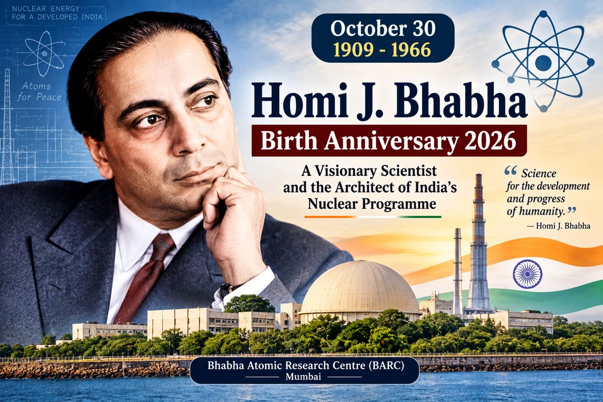 Homi J Bhabha Birth Anniversary 2026 October 30 featured image