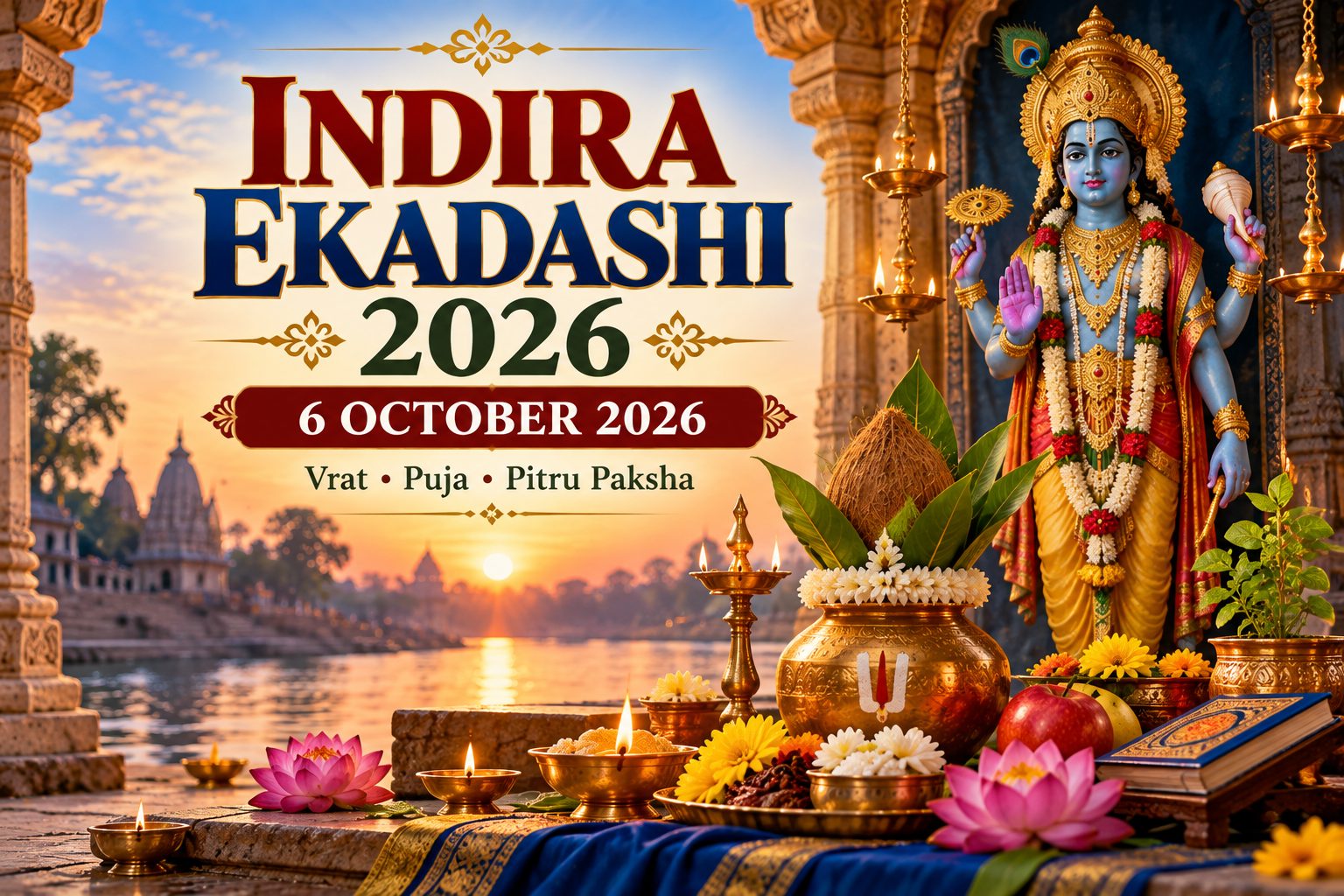 Indira Ekadashi 2026 6 October Vrat Puja Pitru Paksha