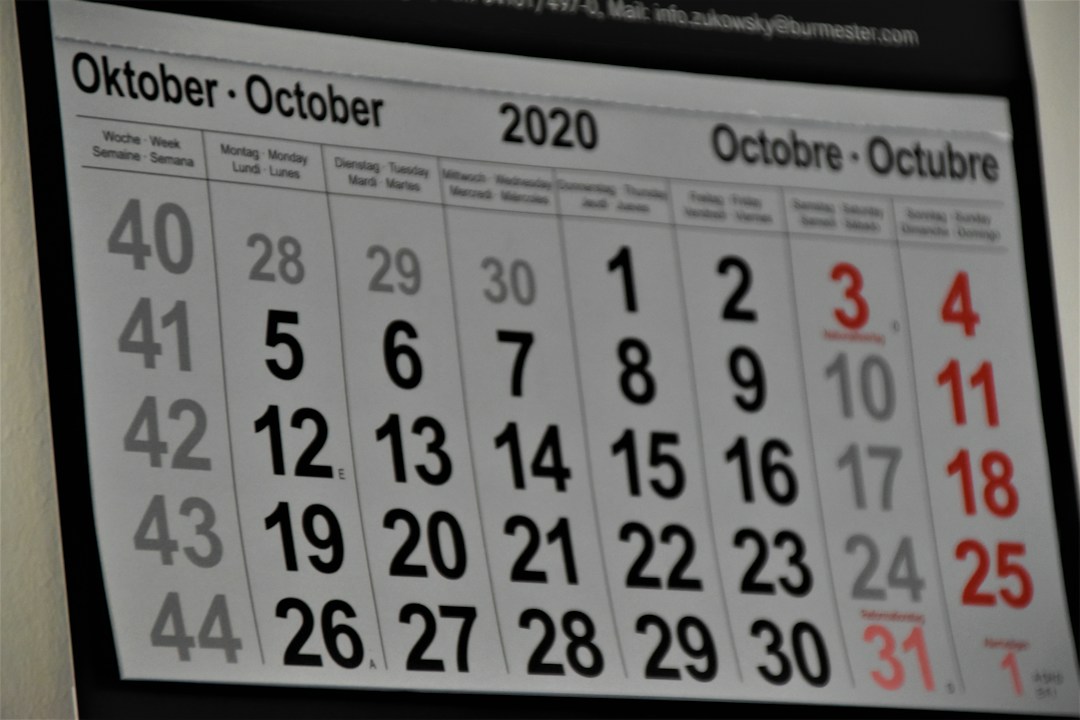 October calendar for bank holidays 2026