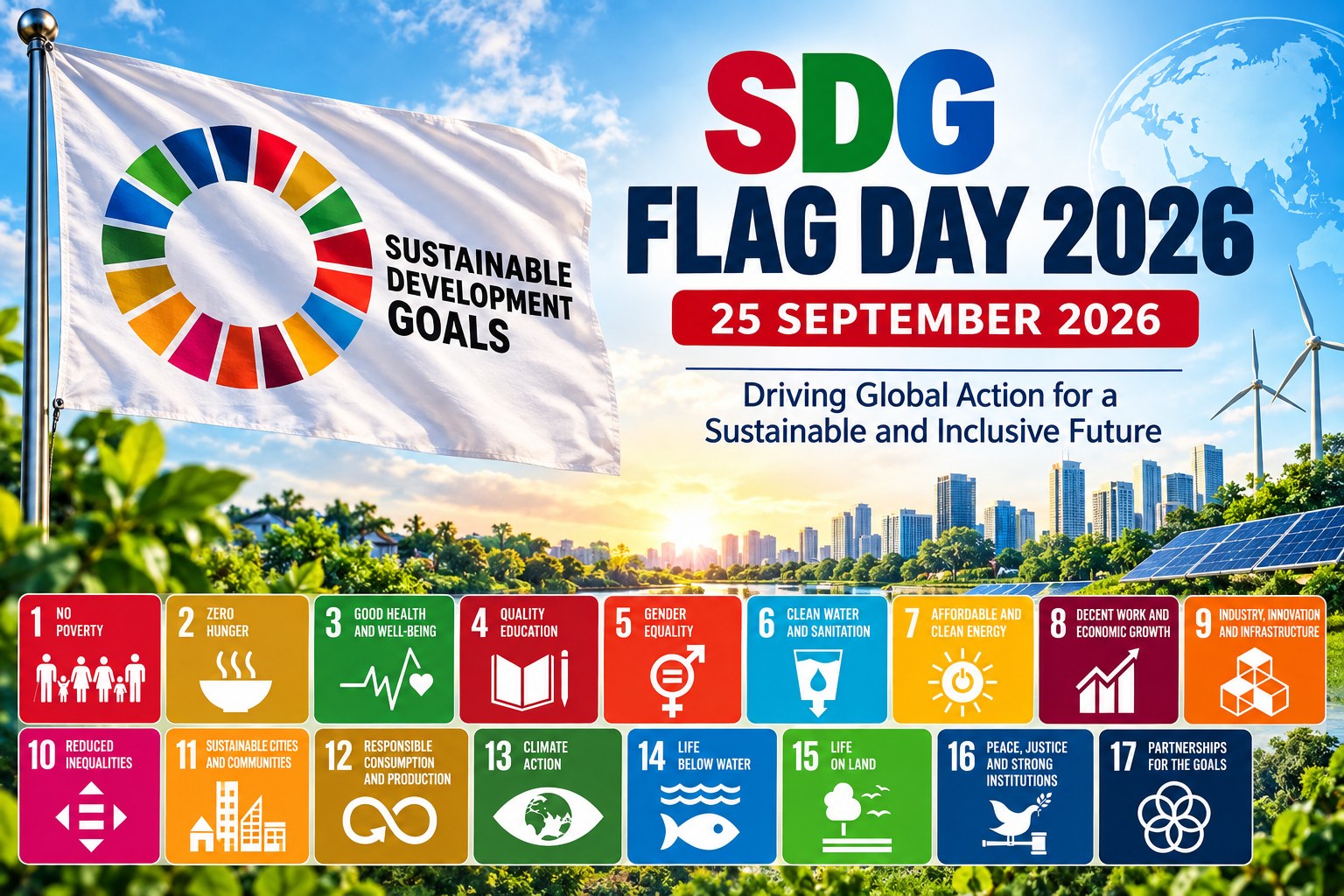 SDG Flag Day 2026 - 25 September Sustainable Development Goals