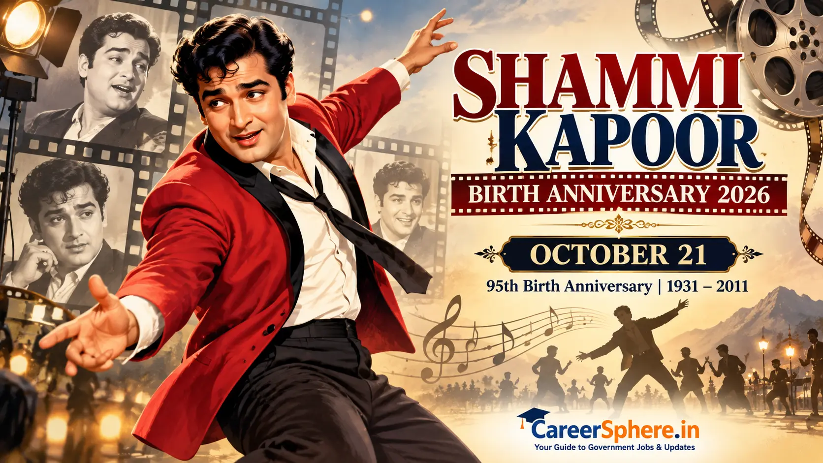 Shammi Kapoor Birth Anniversary 2026 – 95th birth anniversary, movies and legacy