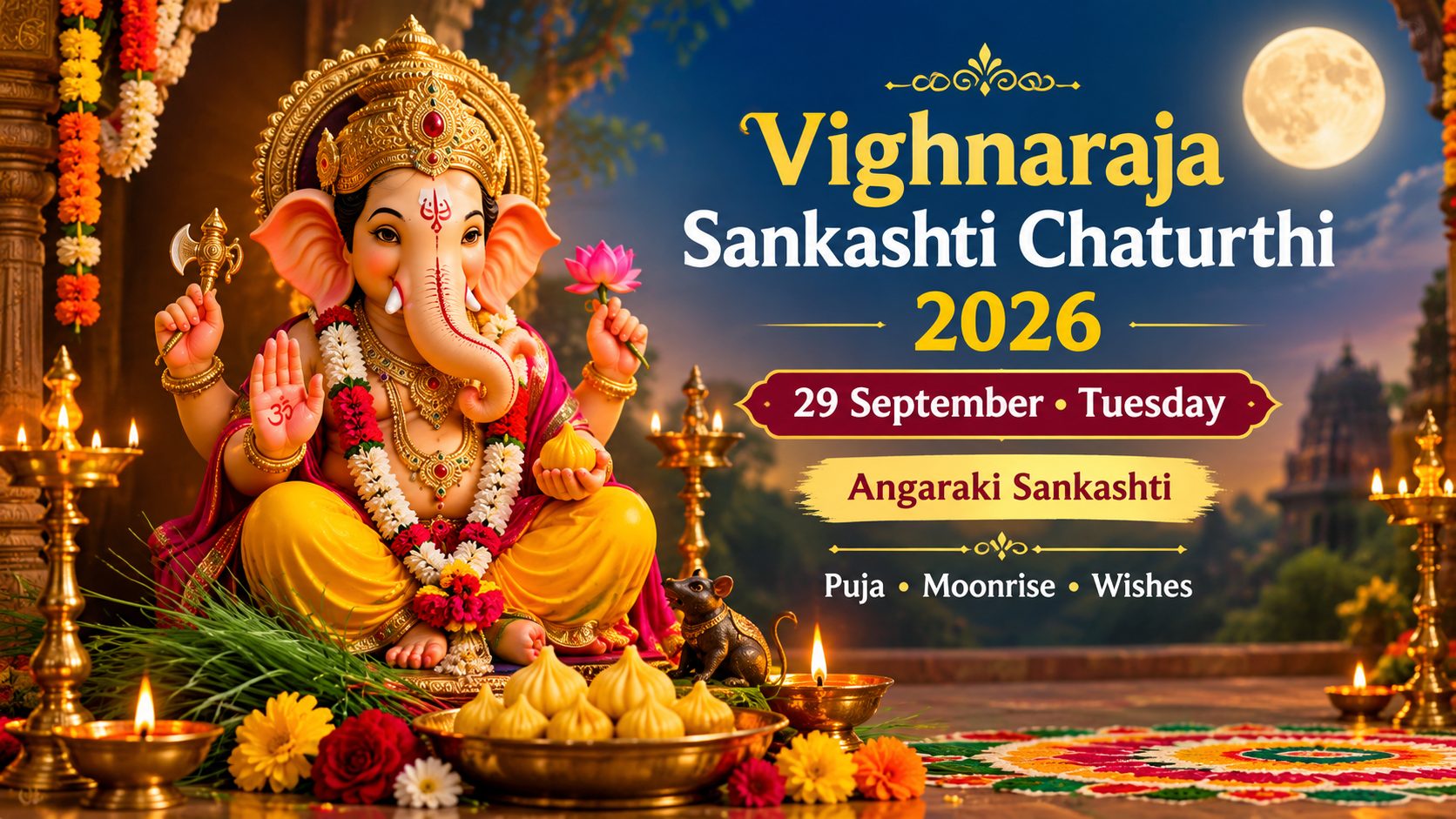 Vighnaraja Sankashti Chaturthi 2026 - 29 September - Angaraki Sankashti