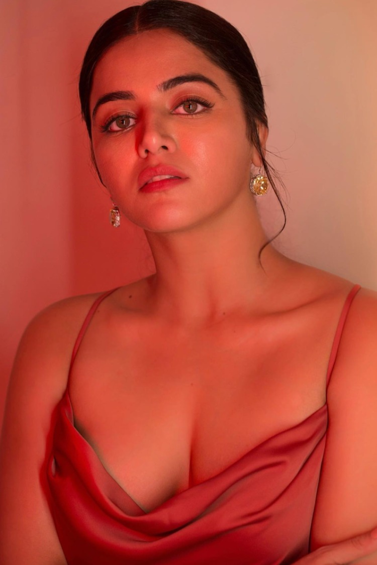 Wamiqa Gabbi red portrait birthday photograph
