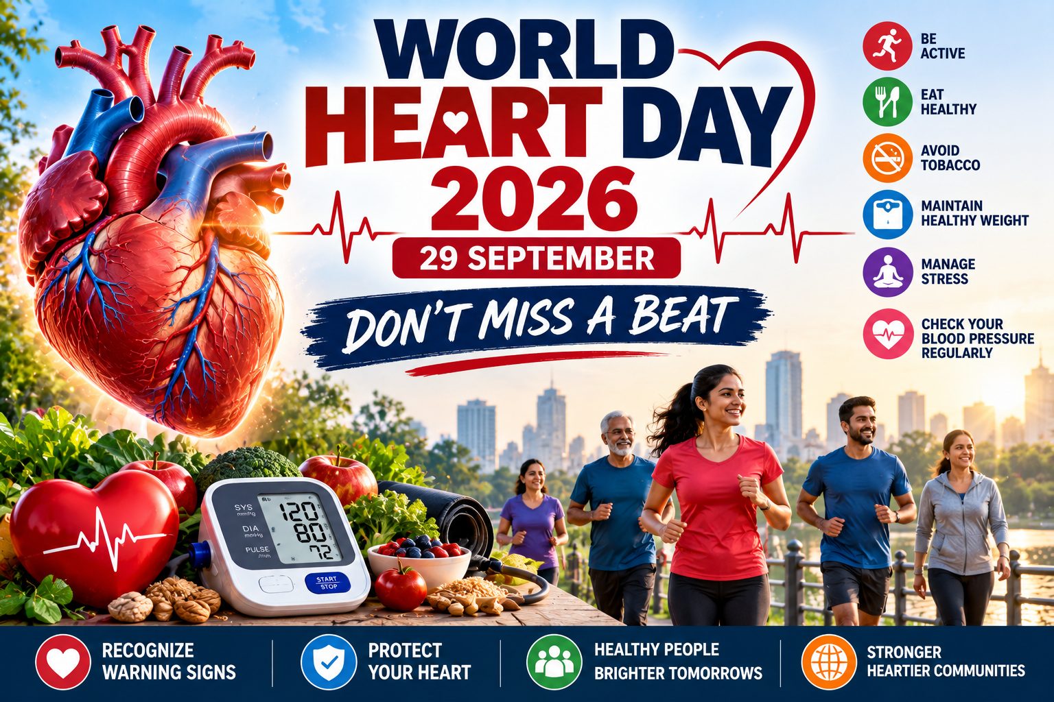 World Heart Day 2026 September 29 Don't Miss a Beat heart health awareness