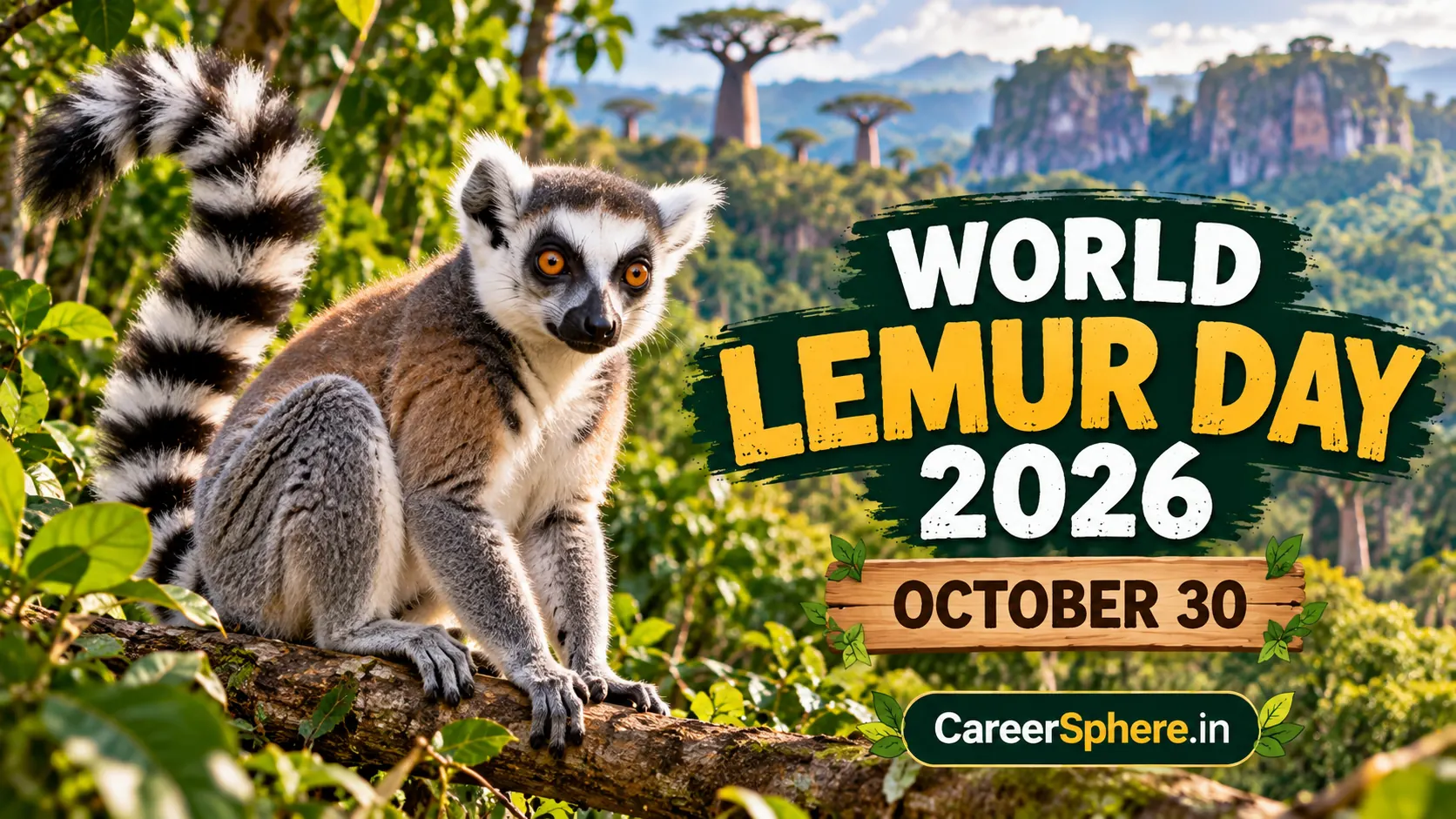 World Lemur Day 2026 – lemur conservation, Madagascar biodiversity and wildlife awareness