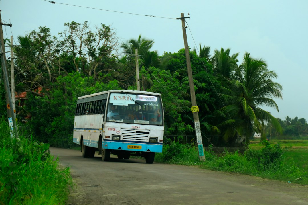 Public bus on a road for KSRTC SWIFT recruitment coverage