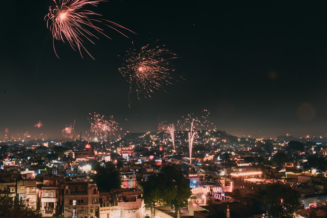 New Year's Eve 2026 fireworks celebration at night