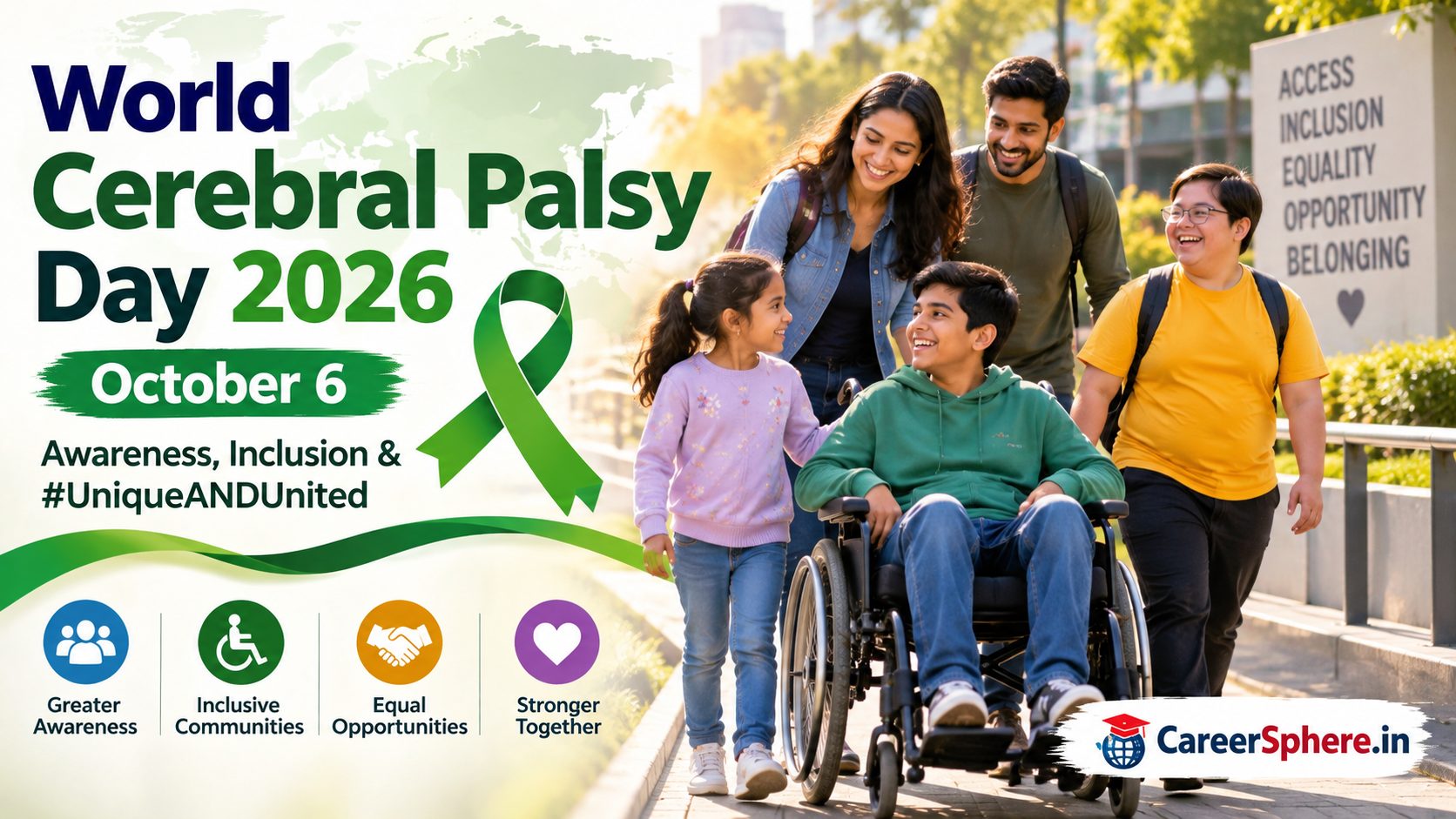 World Cerebral Palsy Day 2026 October 6 awareness inclusion #UniqueANDUnited